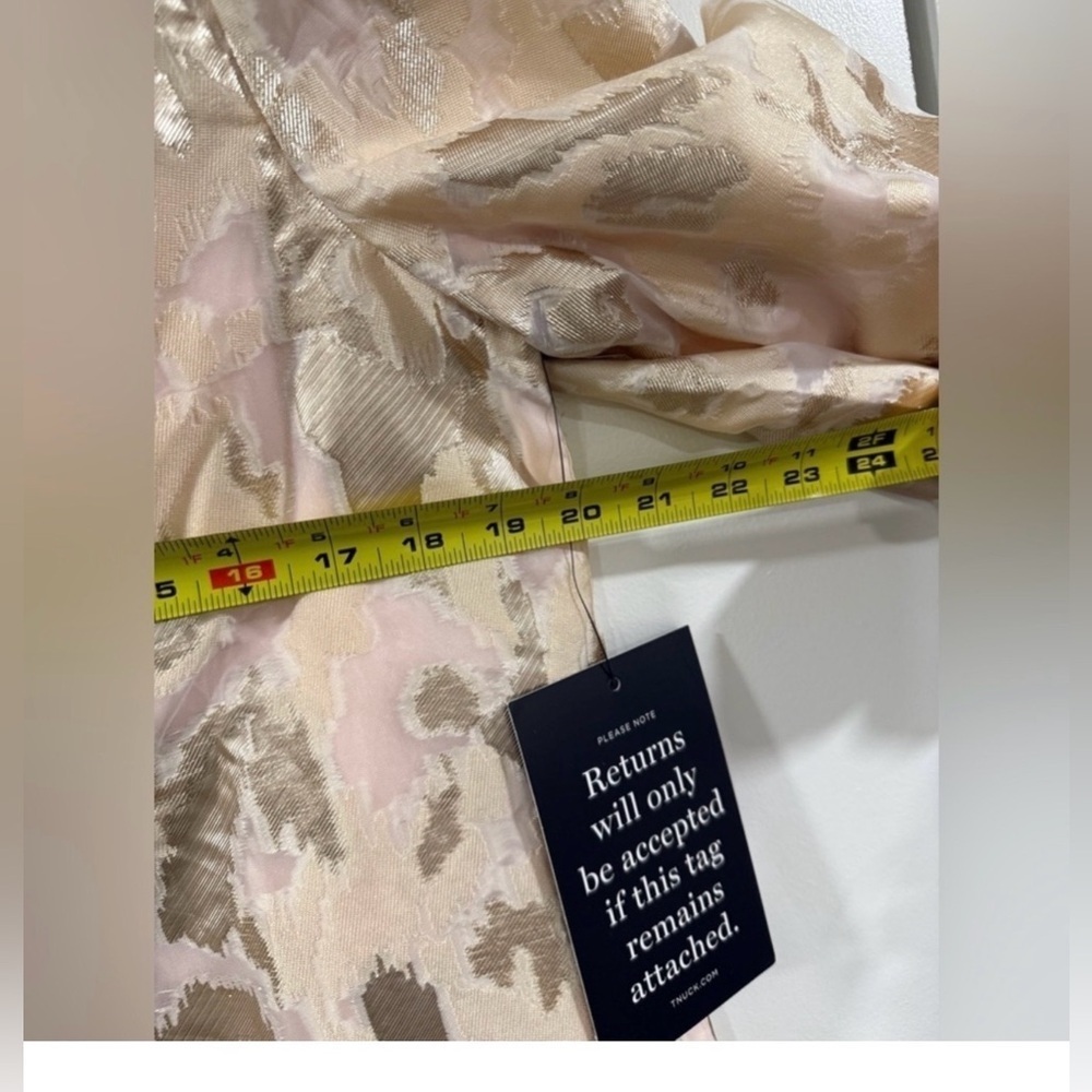 NWT Tuckernuck Palmerston Champagne Fil Coupé Mini Dress M Wedding Guest - Picture 10 of 16